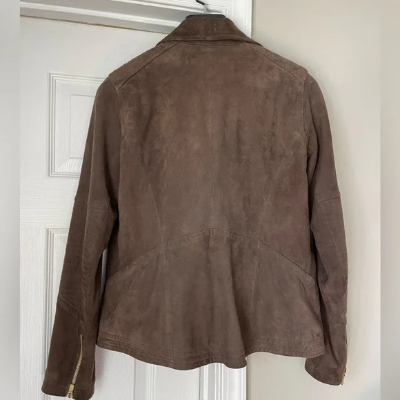 Athleta Asymmetrical Leather Jacket - Picture 2 of 3